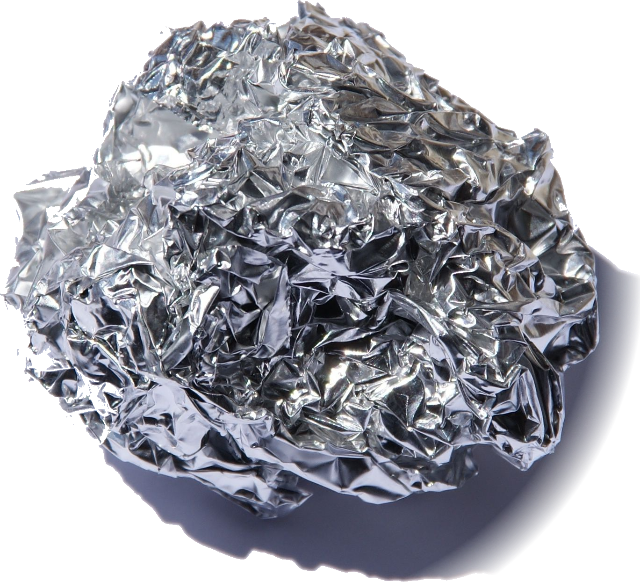 Aluminium specimen refined from bauxite